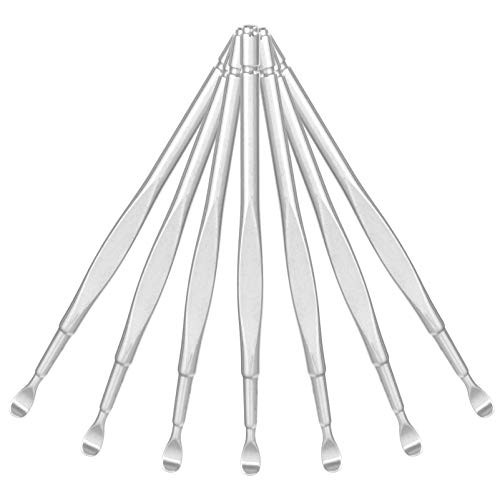 EXCEART 12pcs Ear Wax Spoon Removal Tool Stainless Steel Earwax Curette Remover Ear Pick Cleaner Tool for Adult Children