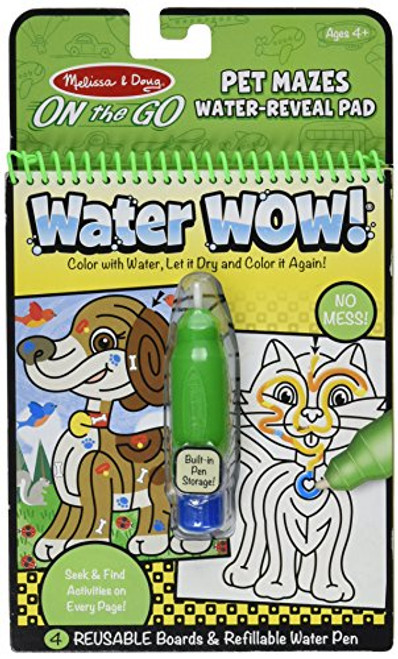 Melissa and Doug On the Go Water Wow Pet Mazes Activity Pad (Reusable Water-Reveal Coloring Book, Refillable Water Pen) Melissa and Doug On the Go Water Wow Pet Mazes Activity Pad (Reusable Water-Reveal Coloring Book, Refillable Water Pen)