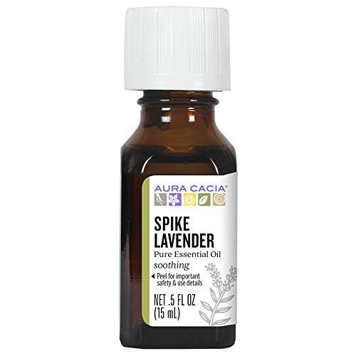 Aura Cacia Lavender (Spike), Essential Oil, 0.5-Ounce Bottle