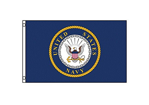 Flag U.S. Navy Emblem Military 3x5 Feet