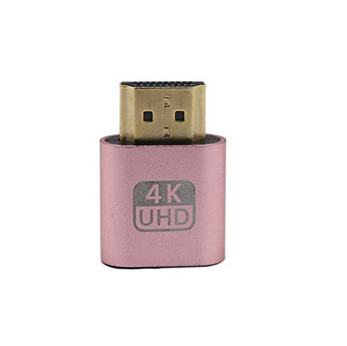 Davitu Cables, Adapters  and  Sockets VGA Virtual Display Adapter HDMI 1.4 DDC EDID Dummy Plug Display Emulator - (Color Name: Rose Gold)