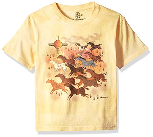 The Mountain Unisex-Adult's Horses  and  Sun, Yellow, Large