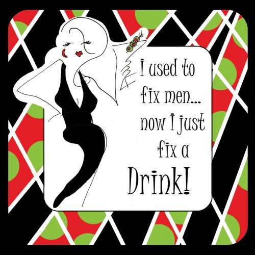 CR. Gibson 3-Ply Paper Cocktail Napkins, Package of 20, Fix A Drink