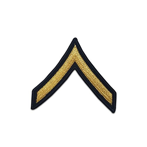 US Army Male Rank Gold On Blue Chevrons - Private