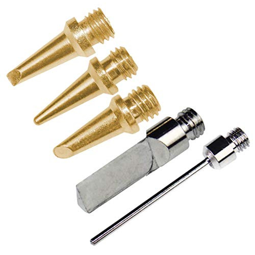Xzbnwuviei Gas Soldering Iron Tip,5pcs/Set Butane Gas Soldering Iron Kit Welding Kit Torch Pen Tool Gas Soldering Iron Head for HS-1115K