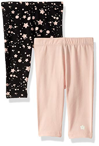 Limited Too Baby Girl's 2 Pack Knit Legging Pants, Splatter Stars Multi, 18M