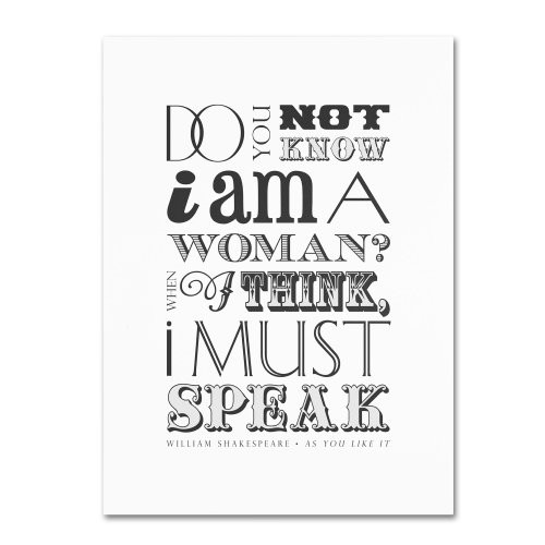 Women Must Speak II Artwork by Megan Romo, 14 by 19-Inch Canvas Wall Art