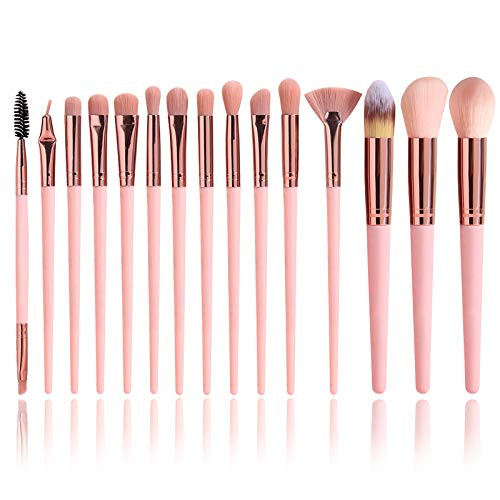 AprFairy Makeup Brushes 15 PCs Makeup Brush Set Premium Synthetic Foundation Brush Kabuki Blending Face Powder Blush Concealers Eyeshadow Brush Make up Brushes Kit (Pink) AprFairy Makeup Brushes 15 PCs Makeup Brush Set Premium Synthetic Foundation Brush Kabuki Blending Face Powder Blush Concealers Eyeshadow Brush Make up Brushes Kit (Pink)