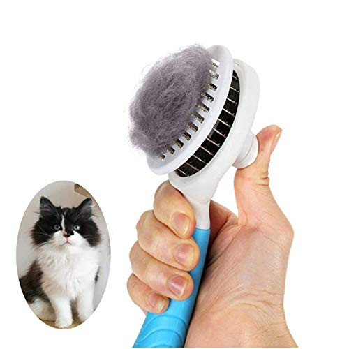 Cat Grooming Brush, Self Cleaning Slicker Brushes for Dogs Cats Pet Grooming Brush Tool Gently Removes Loose Undercoat, Mats Tangled Hair Slicker Brush for Pet Massage-Self Cleaning Cat Grooming Brush, Self Cleaning Slicker Brushes for Dogs Cats Pet Grooming Brush Tool Gently Removes Loose Undercoat, Mats Tangled Hair Slicker Brush for Pet Massage-Self Cleaning
