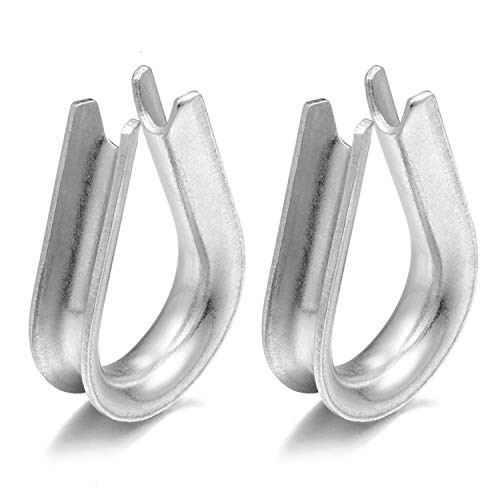 8 PCS M8 Stainless Steel Thimbles for 5/16 Inch (8mm) Diameter Wire Rope Cable Timble Rigging