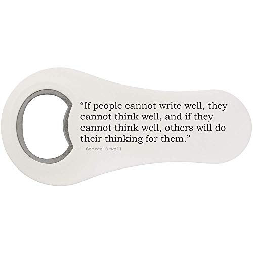 Azeeda Writing Quote by George Orwell Bottle Opener Fridge Magnet (BO00021780)