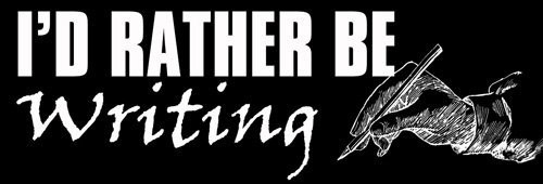 LPF USA I'd Rather Be Writing Sticker (Writer Decal)