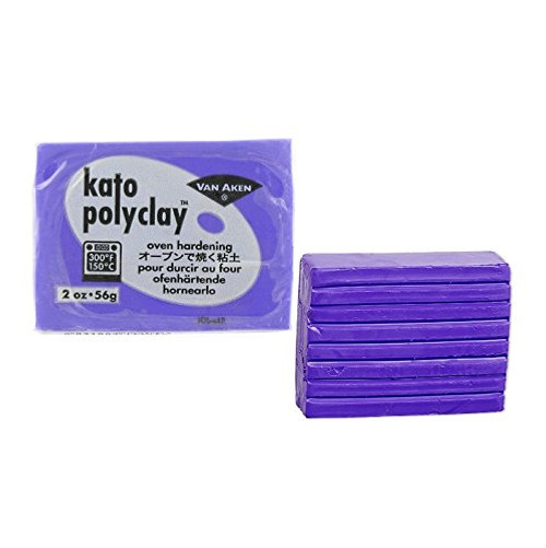 Kato Polyclay Polymer clay 2 ounces / 56 grams, polymer clay Kato Polyclay brick of 56 grams (VIOLET)