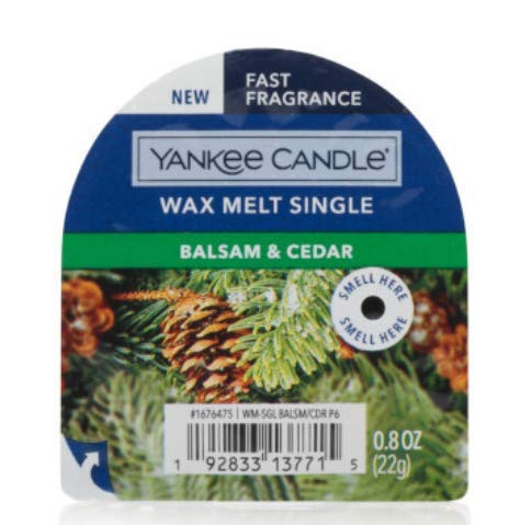Yankee Candle Lot of 3 Wax Melt Singles - Balsam  and  Cedar