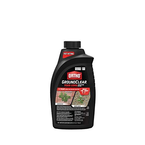 Ortho GroundClear Year Long Vegetation Killer1 - Concentrate, Visible Results in 3 Hours, Kills Weeds and Grasses to the Root When Used as Directed, Up to 1 Year of Weed and Grass Control, 32 oz.
