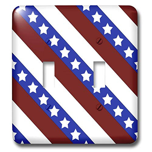 3dRose LLC lsp_21613_2 Stars and Stripes Usa Patriotic Double Toggle Switch