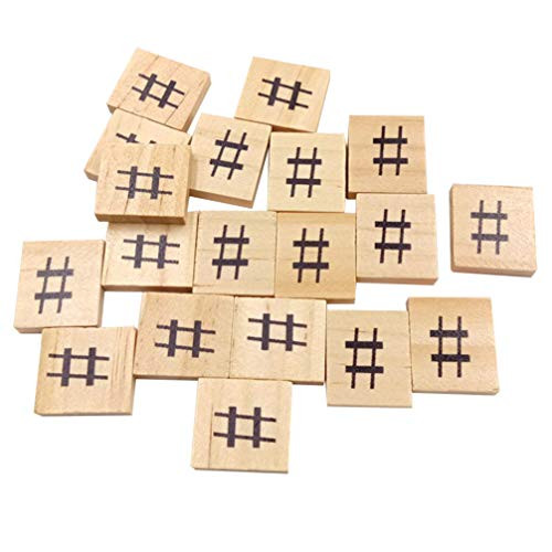 Healifty Wooden Cubes Craft Wood Square Blocks for DIY Art Projects Puzzle Making