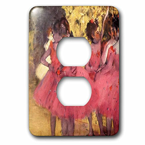 3dRose LSP_80625_6 Picture of Degas Painting The Dancers Before The Dance Plug Outlet Cover, Pink