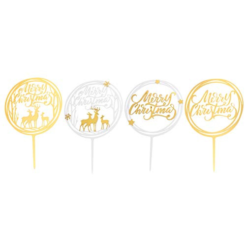 BESTOYARD 24pcs Merry Christmas Cake Toppers Cupcake Toppers Glitter Reindeer Cake Picks Xmas Holiday Christmas Cake Decorations Party Supplies BESTOYARD 24pcs Merry Christmas Cake Toppers Cupcake Toppers Glitter Reindeer Cake Picks Xmas Holiday Christmas Cake Decorations Party Supplies