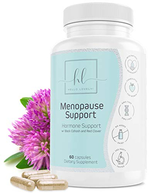 Menopause Supplements Extra Strength Hot Flash Support 1256 mg - Menopause Support for Women - Made in USA - Natural Black Cohosh, Dong Quai and Soy Isoflavones - 60 Capsules
