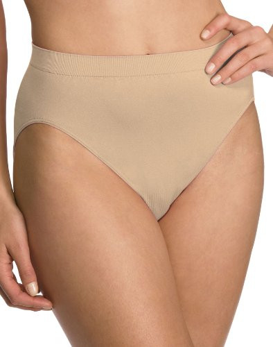 Barely There Women's Barely There Microfiber Hi Cut Panty Pant,Nude,10/11