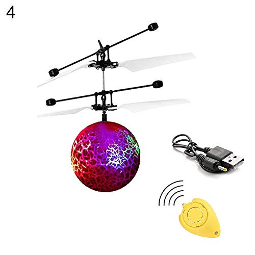 Aland Kids Mini IR Sensing RC Helicopter Aircraft Flying Ball Toys Built-in LED Light 4