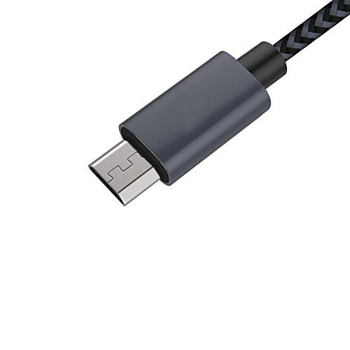 USB C Type/Micro USB Charger Cable Fast Charging (2 Pack 3/6ft) Nylon Braided Material Type-C/Micro USB Cable Black (3ft 6ft) (3ft/6ft Micro USB)
