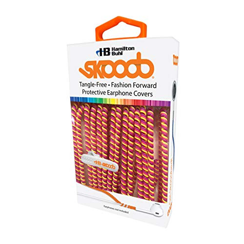 Skooob Tangle Free Earbud Covers - Knot Free Cable Protector - Stylish Earphone Covers (Yellow/Purple/Pink)