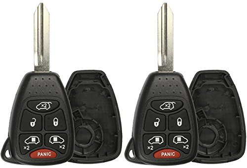 KeylessOption Just the Case Keyless Entry Remote Control Car Key Fob Shell Replacement for M3N5WY72XX (Pack of 2)