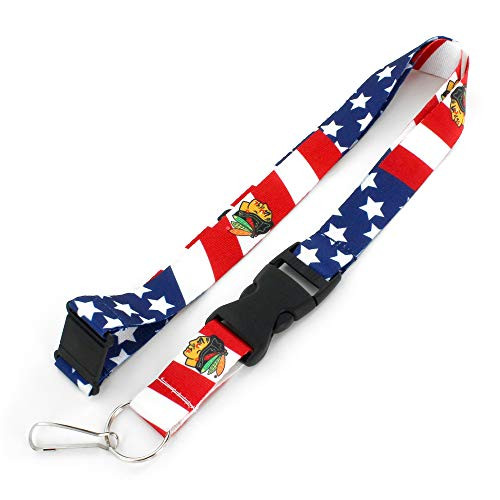 Aminco NHL Chicago Blackhawks Stars and Stripes Lanyard Aminco NHL Chicago Blackhawks Stars and Stripes Lanyard
