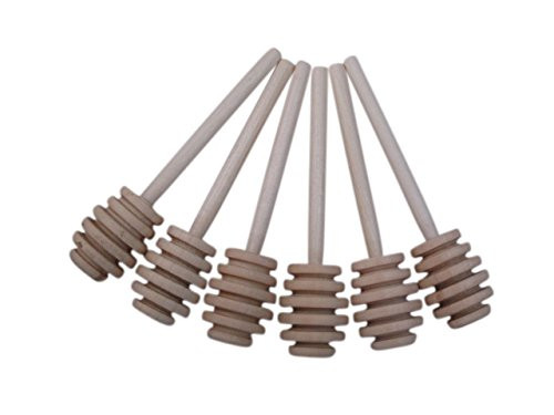 Woodpeckers 4 Inch Honey Dipper Wood Stick Server for Honey Jar Dispense Drizzle Honey (6)