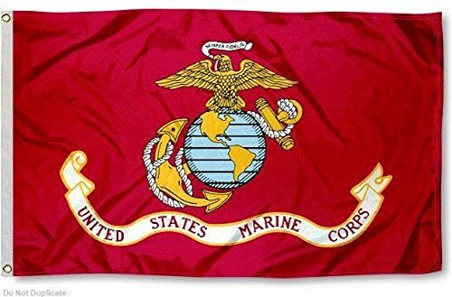 Platinum 3x5 Marines Marine Corps EGA Flag Super-polyester 3'x5' Banner Grommets (Licensed by USMC) Double stitched