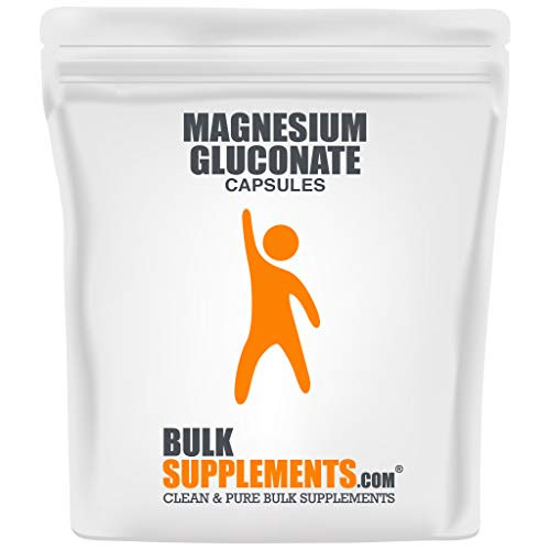 BulkSupplements.com Magnesium Gluconate - Magnesium 500mg - Magnesium Vitamin - Magnesium Mineral Supplements (100 Gelatin Capsules) BulkSupplements.com Magnesium Gluconate - Magnesium 500mg - Magnesium Vitamin - Magnesium Mineral Supplements (100 Gelatin Capsules)
