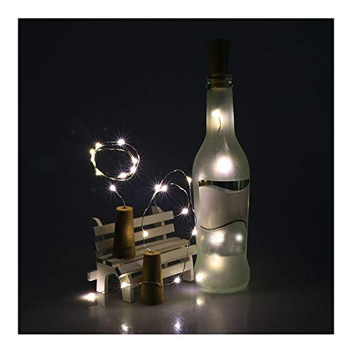 20 LED Copper Wire String Lights Battery Operated Fairy String Lights Waterproof 8 Modes LED String Lights with Remote Control for Christmas Home Indoor Outdoor (White)