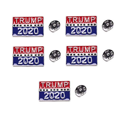 Qingsi 5 Pack 1 inch Mini Trump 2020 Buttons Pin for US 2020 Presidential Election Campaign