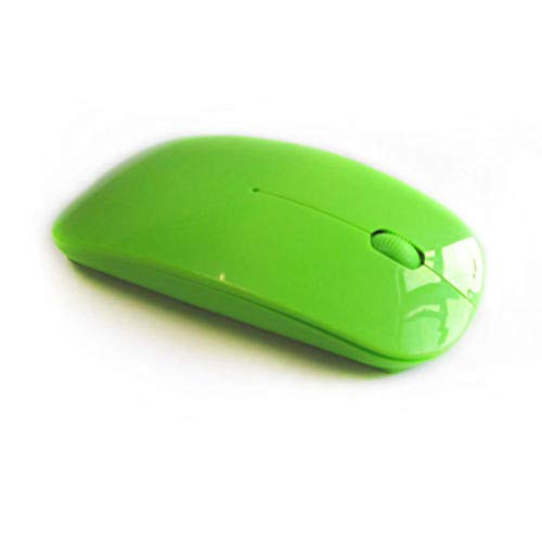 Computer Mouse, Universal Laptop PC Computer 2.4GHz Battery Powered Wireless USB Optical Mouse - Green