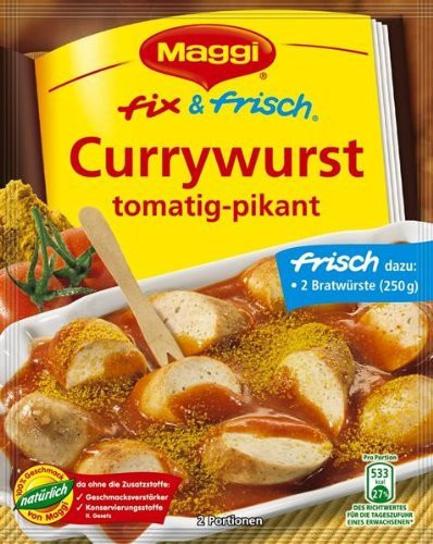 MAGGI fix  and  fresh Curried Sausage (Currywurst) (3 Bags) by Maggi