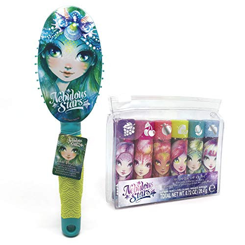 NEBULOUS STARS 2 in 1 Marinia Hair Brush with 6 lip balms