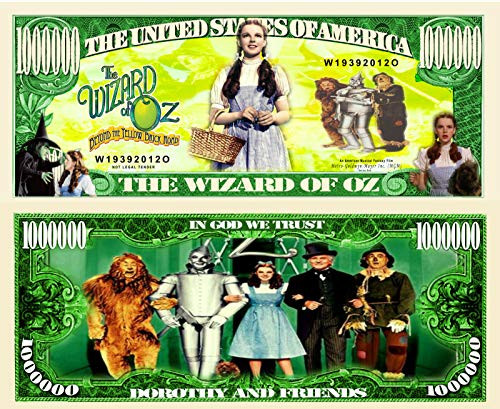 Anime Source The Wizard of Oz Yellow Brick Road Emerald City Novelty Million Bill with Semi-Rigid Protector