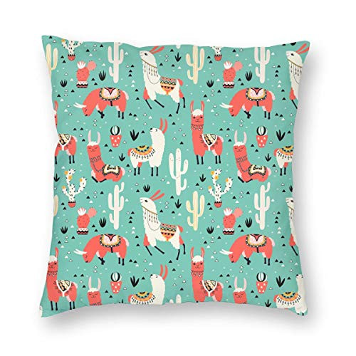 Yaateeh Llama and Cactus Decorative Alpaca Throw Pillow Covers 18x18 Inch Pillows Case Square Cushion Cover Cases Pillowcase with Saying Sofa Home Decor for Couch Bed Patio Car Yaateeh Llama and Cactus Decorative Alpaca Throw Pillow Covers 18x18 Inch Pillows Case Square Cushion Cover Cases Pillowcase with Saying Sofa Home Decor for Couch Bed Patio Car