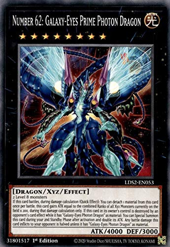 Number 62  Galaxy-Eyes Prime Photon Dragon - LDS2-EN053 - Common - 1st Edition
