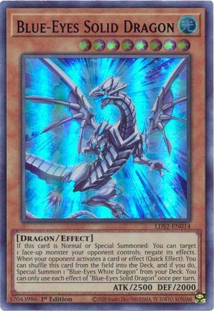 Blue-Eyes Solid Dragon  Blue  - LDS2-EN014 - Ultra Rare - 1st Edition