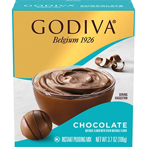 Godiva Chocolate Instant Pudding Mix  3.7 oz Box