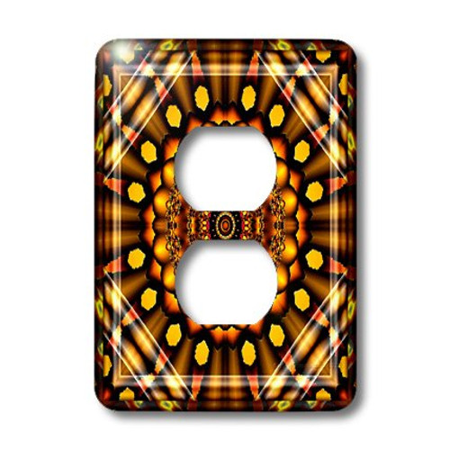 3dRose lsp_26767_6 Mandala Zen InnerBalance Harmony Gold Yellow Sun Energy Glowing Chakra Meditation NewAge Outlet Cover