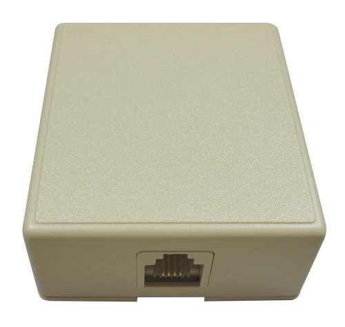 Allen Tel Products AT568-4-52 1 Port  USOC Wiring  IDC Termination  6 Position  4 Conductor Surface Outlet E-Z Jack  Electric Ivory