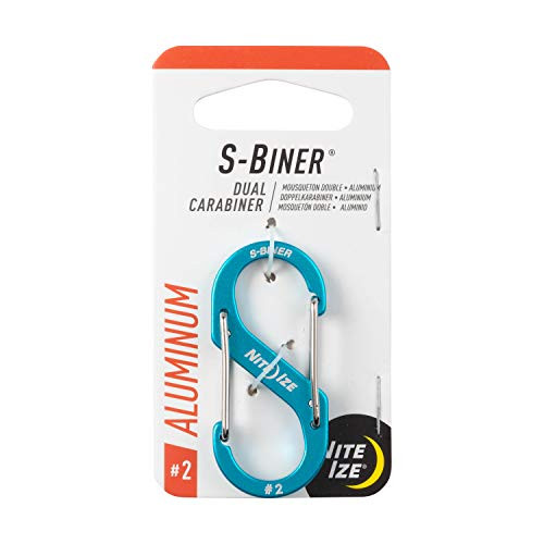 Nite Ize SBA2-03-R6  Aluminum  Blue Carabiner  Size 2