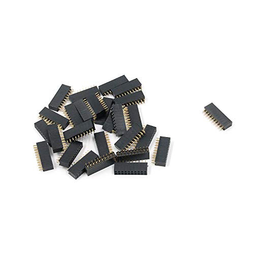FarBoat 30Pcs 2.54mm Pitch PCB Board Straight Double-Row Female Pin Header Connector Socket 2x10 pin