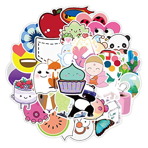50 Pcs Cute Cartoon Vsco Stickers Pack As Gift for Boys Girls Teens Aesthetic Waterproof Vinyl Stickers for Hydroflasks Water Bottle Cup Bicyle Car Helmet Luggage Refrigerator Computer Tablet.