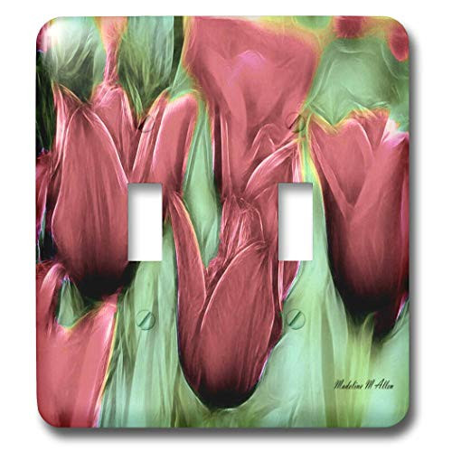 3dRose lsp_18512_2"Pink Tulip Flowers Toggle Switch
