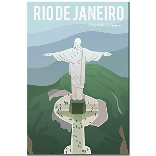 Rio de Janeiro fridge magnet Brazil Vintage Poster travel souvenir Rio de Janeiro fridge magnet Brazil Vintage Poster travel souvenir